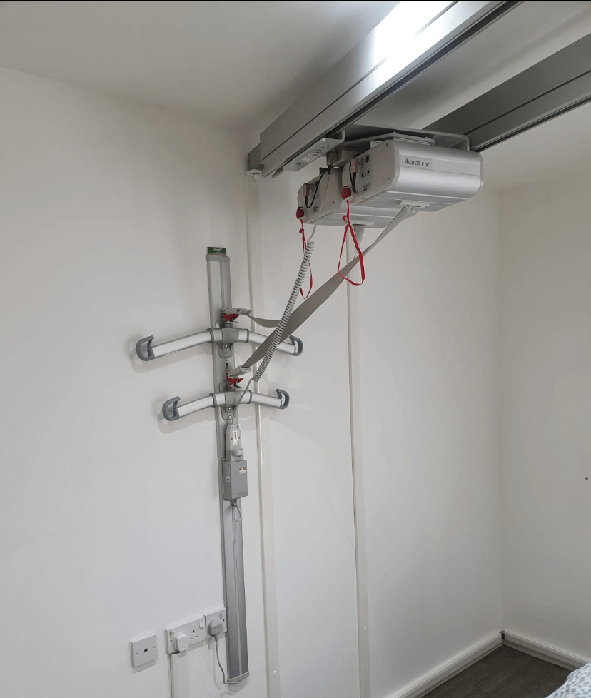 grey hoist in a room
