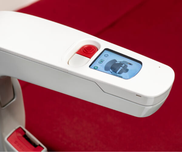 Otolift Modul-Air Smart remote on armrest